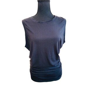 Athleta Black Sleeveless Knot Detail Tank Top LT  Athletic Gym Shirt Spandex